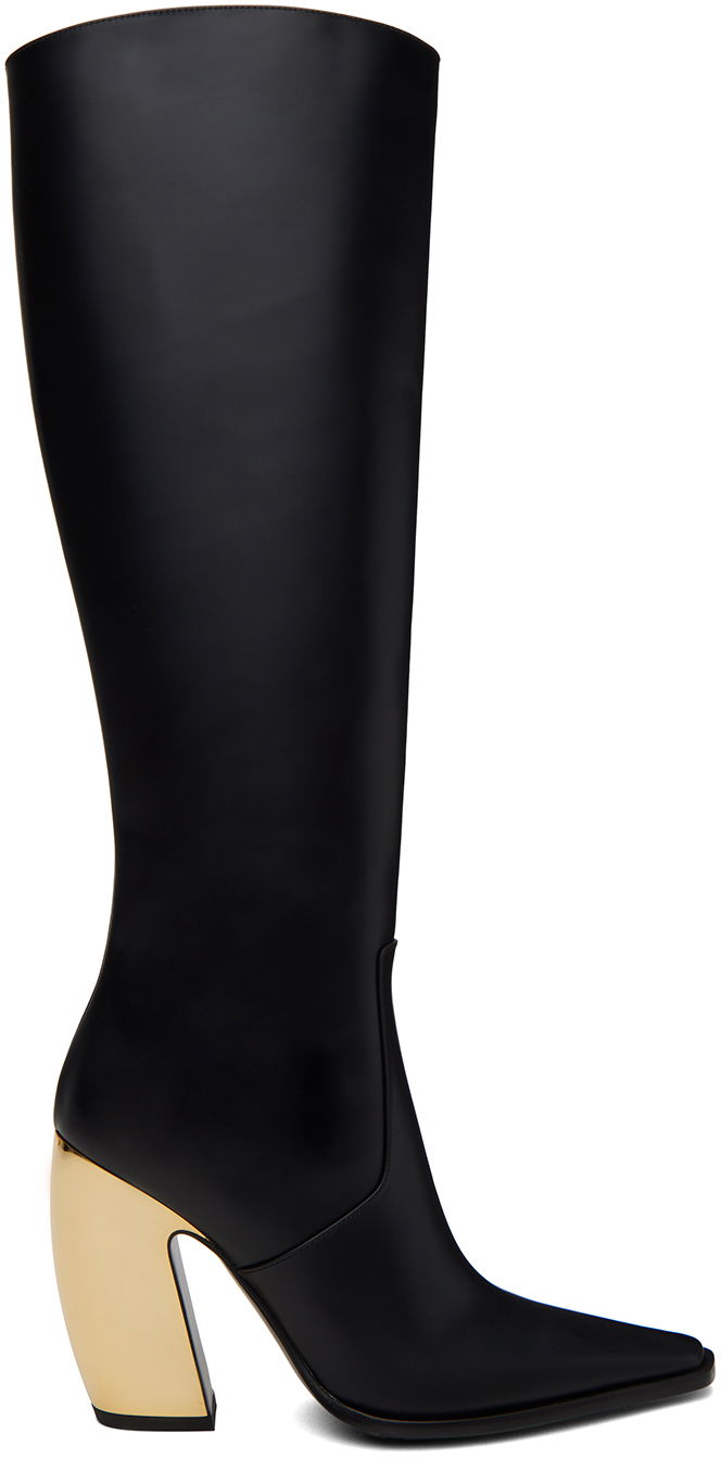 Oblačila Bottega Veneta Bottega Veneta Tex Knee-High Boots Črna | 763838 V2VJ0