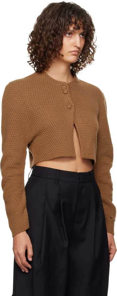 Pleteni pulover ADER ERROR Cropped Buttoned Cardigan Rjava | BN01FWKT0701BR, 1