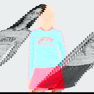 Dres adidas Performance Slim-Fit Long Sleeve Football Jersey with Allover Print Turkizna | JW0271, 0