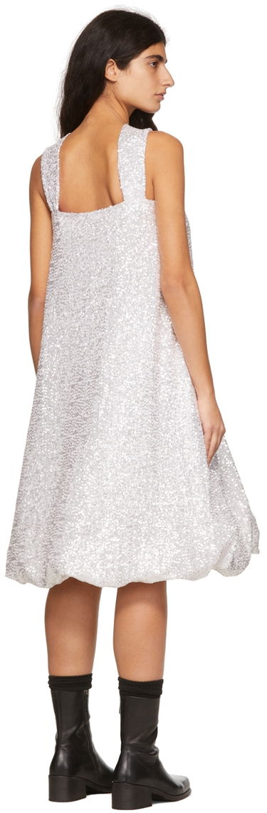 Obleke We11done We11done Sequin Bubble Dress Kovinski | WD-OP1-22-182-W-WH, 2
