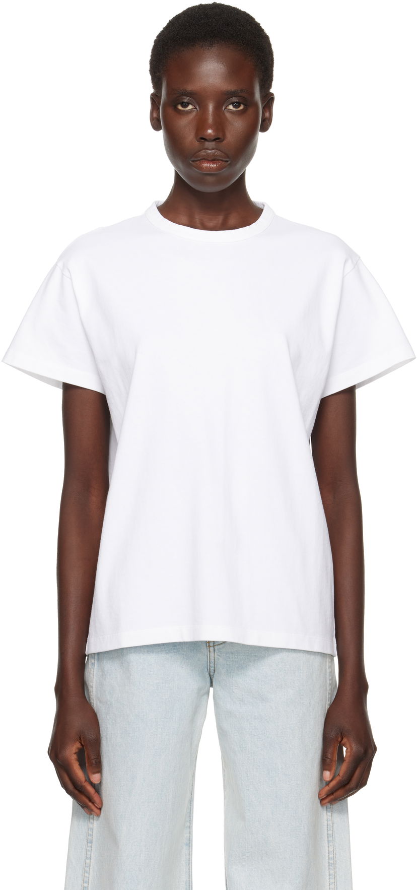 Majica Khaite KHAITE Maeve T-Shirt Bela | 2386197