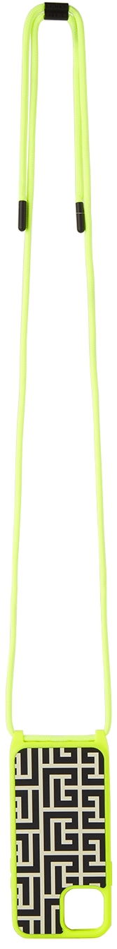 Torba za čez ramo Balmain Balmain Logo Crossbody iPhone 12 Case Rumena | WN0SC137LSMD