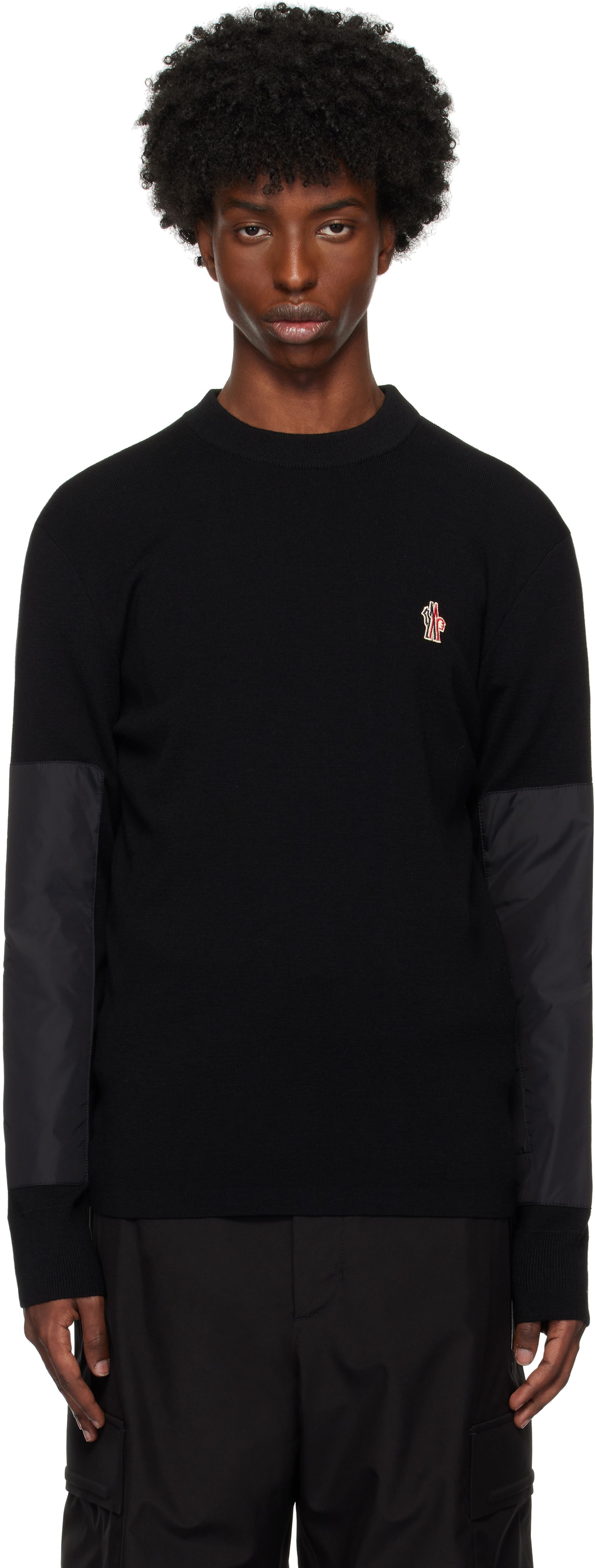 Pleteni pulover Moncler Sweater Crewneck Črna | J20979C00006M1122, 0