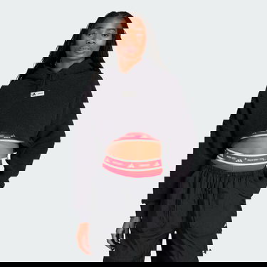 Pulover adidas Performance MOON BOOT Cropped Fleece Hoodie Črna | IY8049, 0