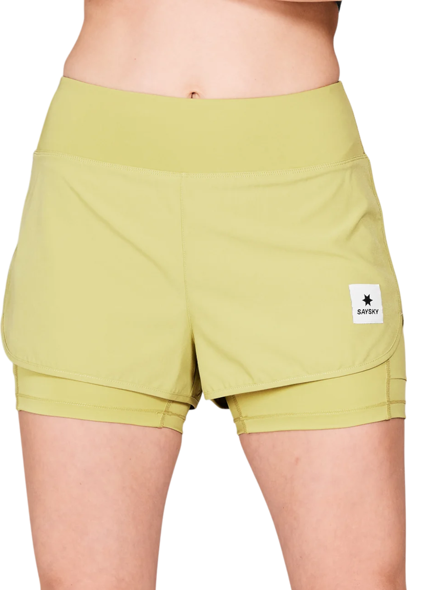 Kratke hlače Saysky Saysky 2 in 1 Pace 3" Shorts Zelena | nwrsh23c312
