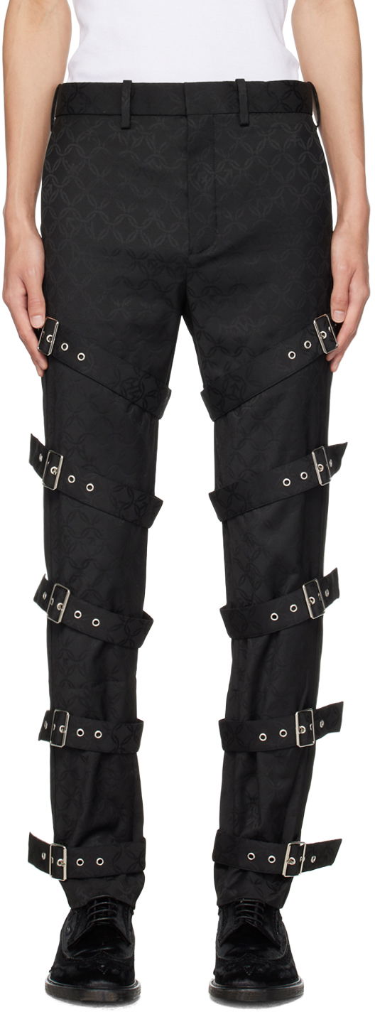 Hlače Charles Jeffrey Loverboy Buckle Strap Trousers Črna | 31030101