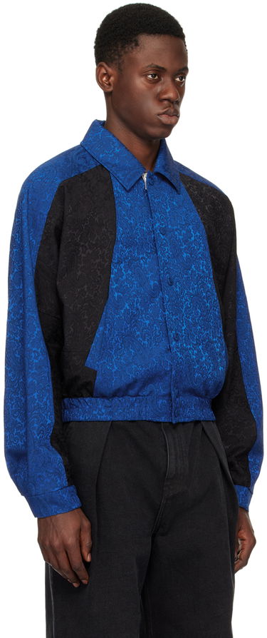 Bomber jakna ADER ERROR Jacquard Button-Up Jacket Modra | BN01SSJK0810BL, 1