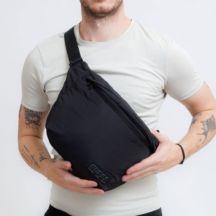 Torbice za okoli pasu GUESS Big Bum Bag Črna | Z4BZ08WGRZ0-JBLK