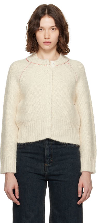 Pleteni pulover Eckhaus Latta Eckhaus Latta Fisherman's Bomber Cardigan Bela | 8264-EL-PF25-EG -, 0