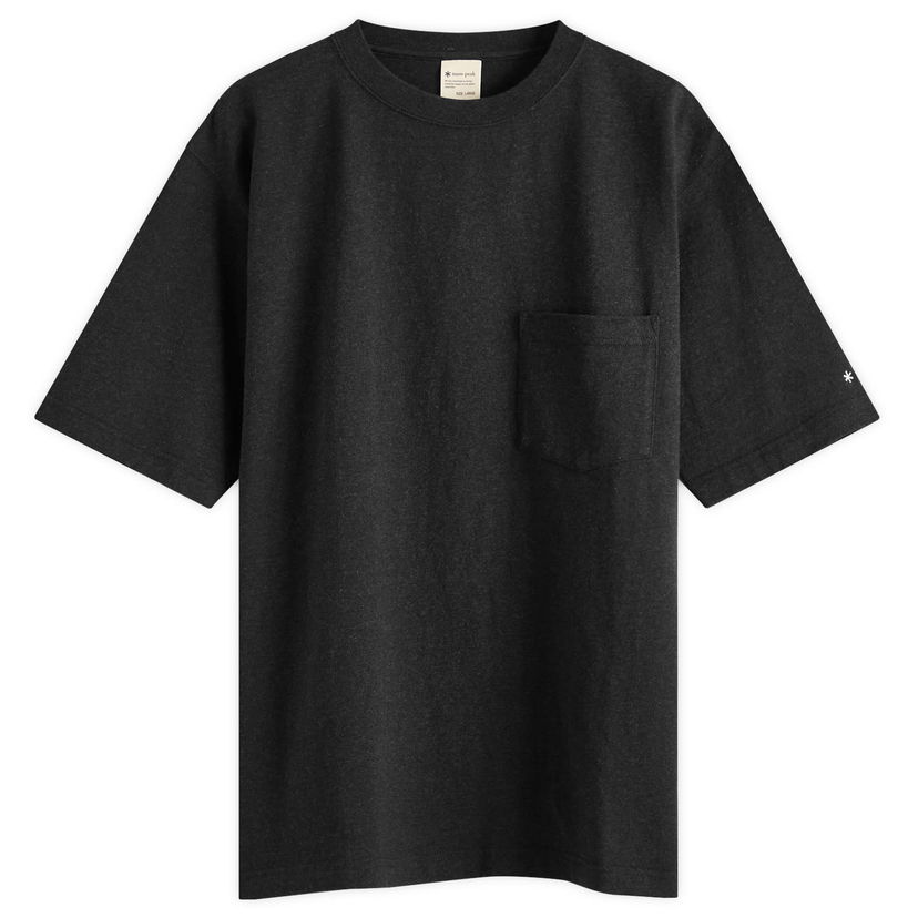 Majica Snow Peak Recycled Cotton Heavy Pocket T-Shirt, Size Large Črna | TS-22SU401R-BK