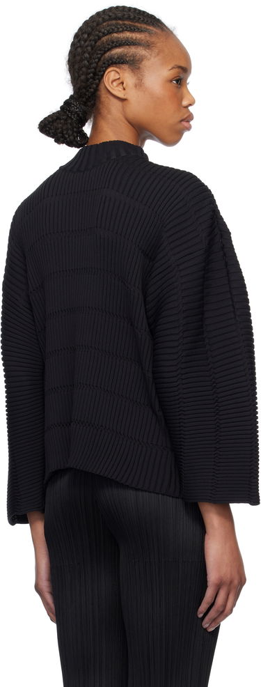 Pleteni pulover Pleats Please Issey Miyake Issey Miyake Pleats Please Jiggly Knit Sweater Črna | PP56KK812, 2