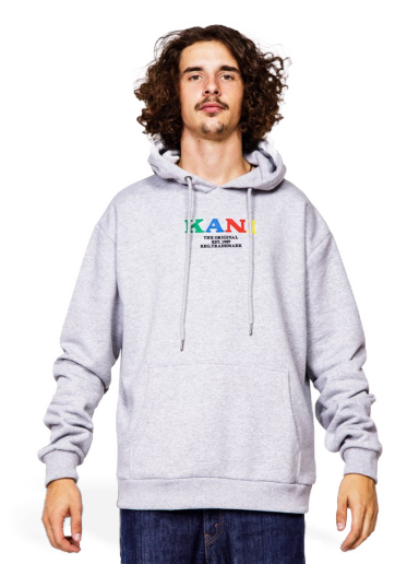 Pulover Karl Kani Retro Hoodie Siva | 6093652