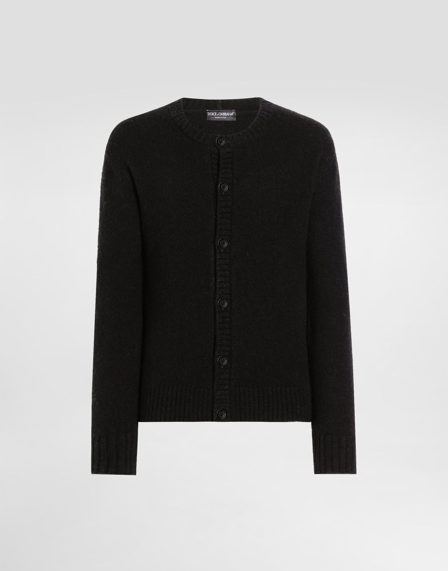 Pleteni pulover Dolce & Gabbana Dolce & Gabbana Wool Blend Button Cardigan Črna | GXV59TJFMILN0021, 0
