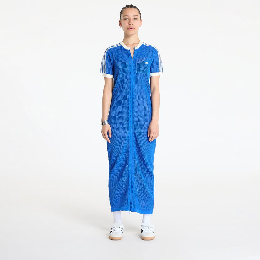Obleke adidas Originals adidas Originals Premium Crochet Dress Modra | JN3618