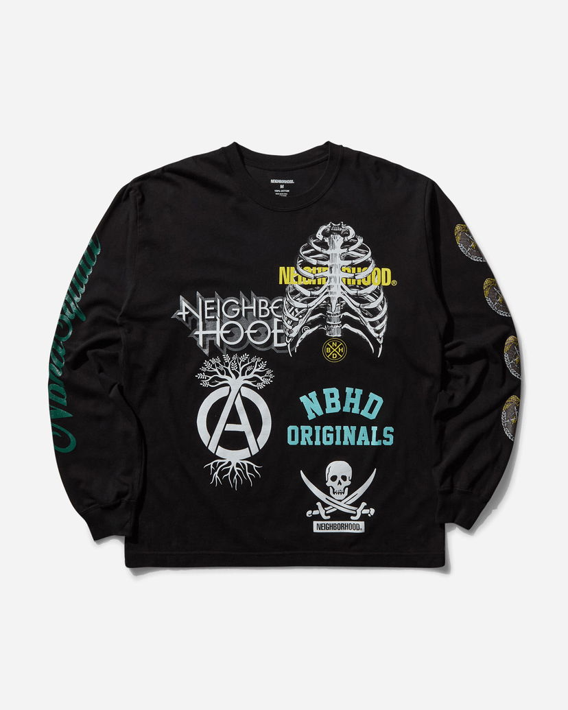 Majica Neighborhood LS-17 Black Longsleeve T-Shirt Črna | 242PCNH-LT17 BK