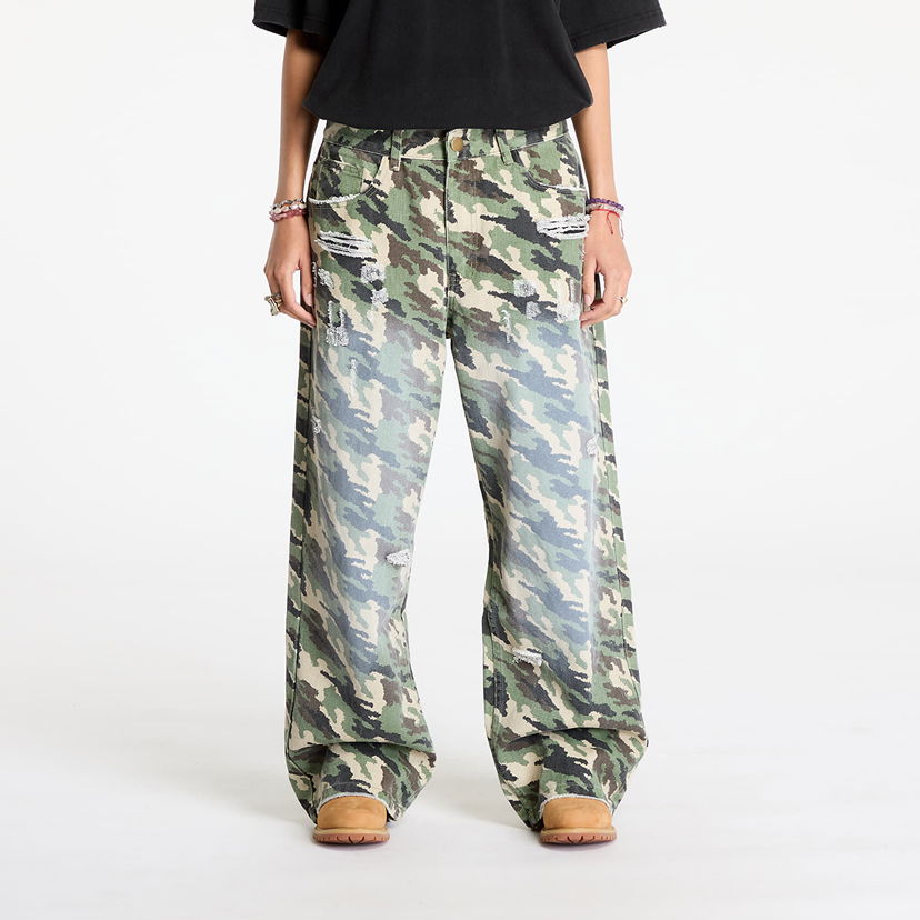 Cargo hlače Footshop Cargo Pants Camo Zelena | FTSHP_418