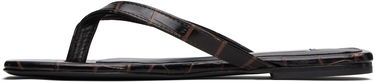 Oblačila TOTEME TOTEME Croco-Embossed Flip-Flops Črna | 252-WAS4557-LE0076, 2
