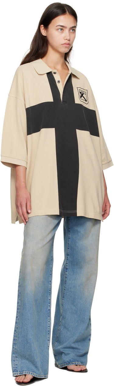 Polo majica 032C 032c Fainting Cross Oversized Polo Bež | F25-URC-0459-550-W, 3