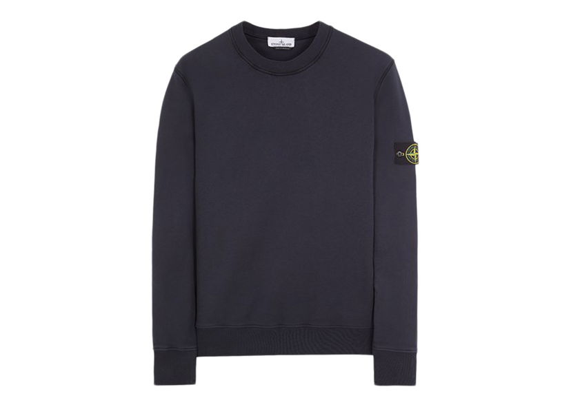Pulover Stone Island Crewneck Sweatshirt Dark Blue Črna | 801563051 - V0024