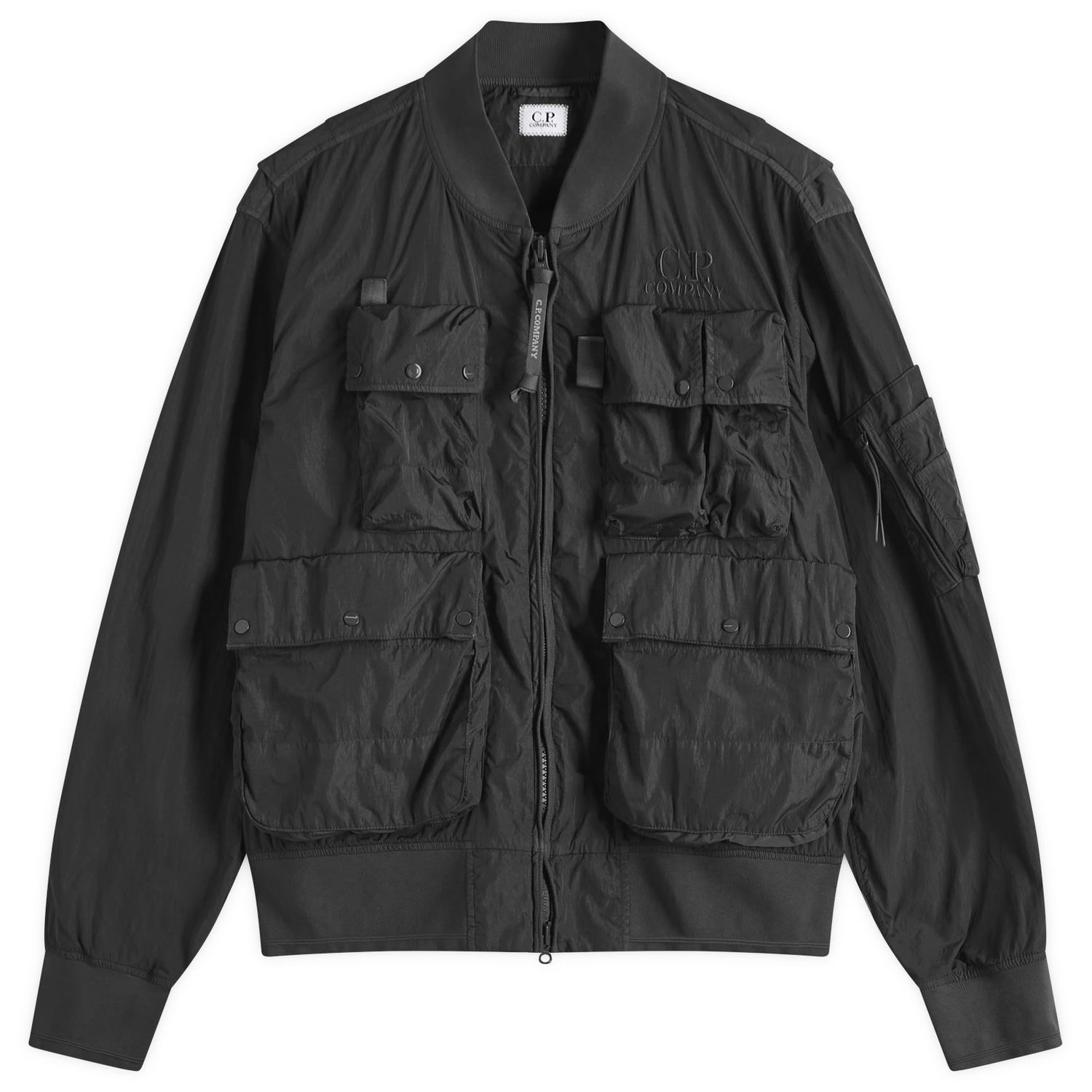 Bomber jakna C.P. Company C.P. Company Chrome-R Multipocket Bomber Jacket, Size Large Črna | 18CMOW010A-005904G-999, 0