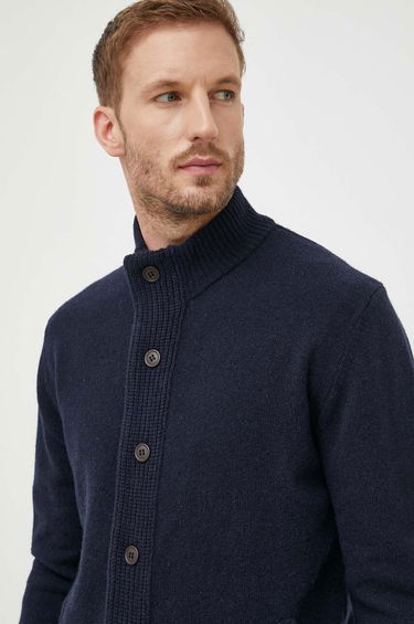 Pleteni pulover Barbour Wool Button-Up Cardigan Mornarica | MKN0731, 3