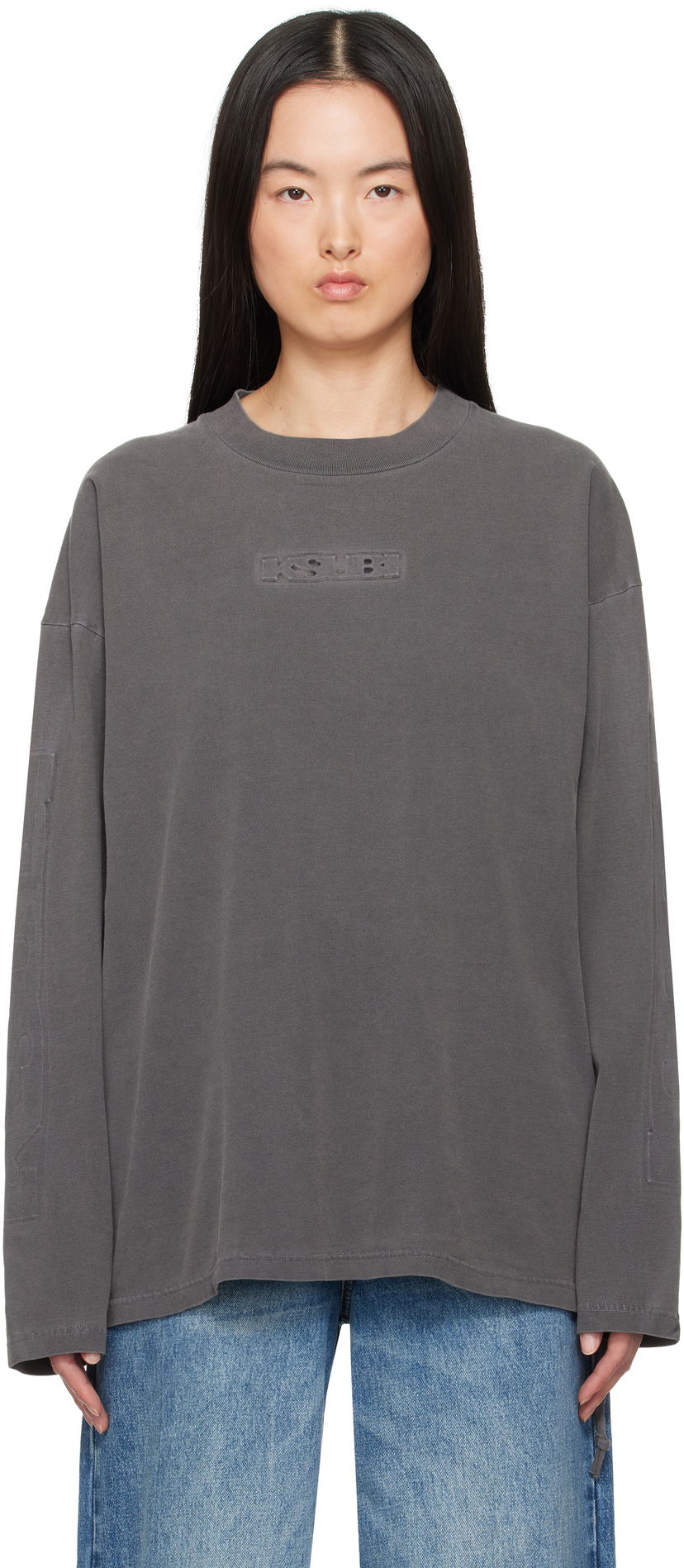 Majica Ksubi Ksubi Sott Boyfriend Long Sleeve T-Shirt Siva | WSP25TE010