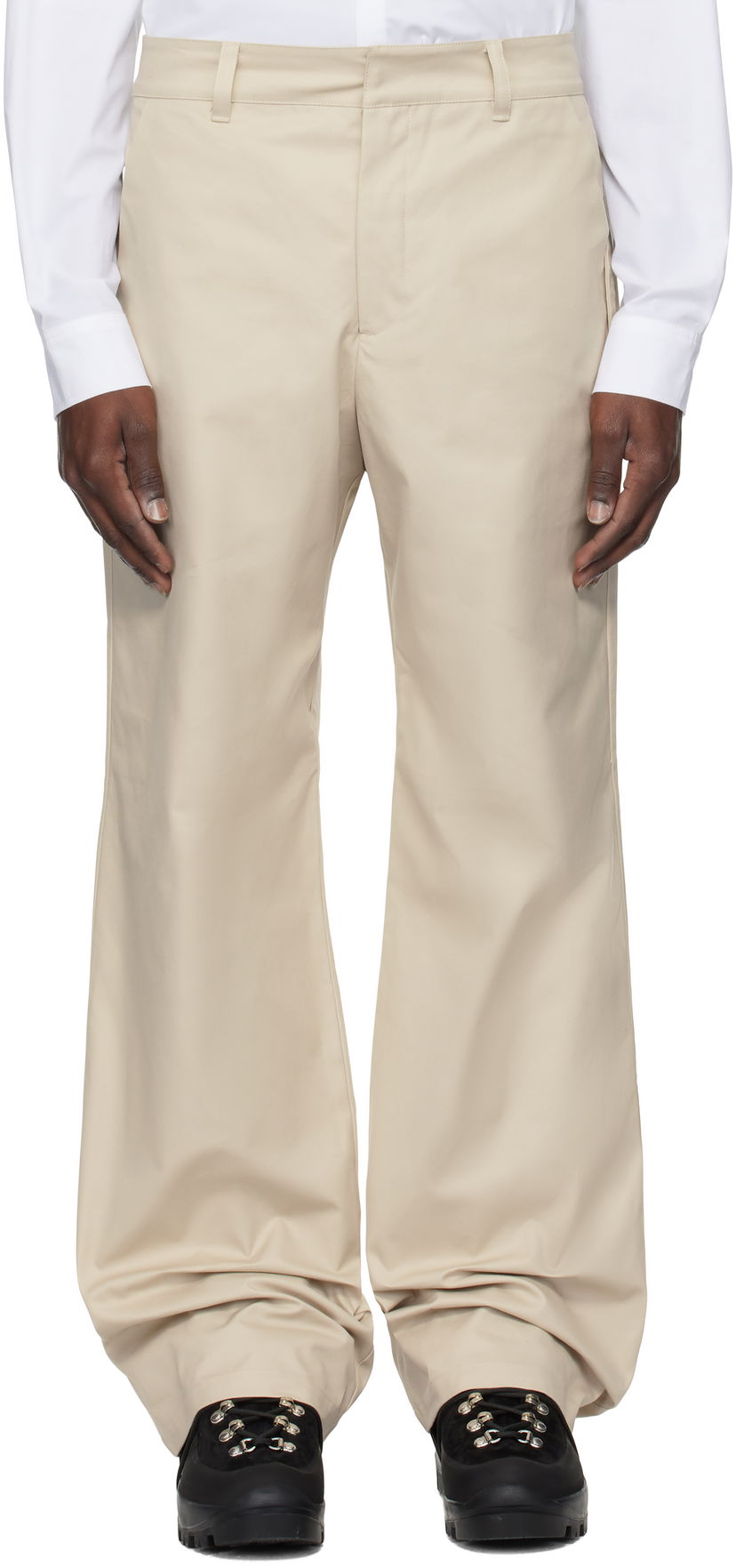 Hlače HELIOT EMIL Heliot Emil Igneous Wide-Leg Trousers Bež | PRESS25_M_10_185_ST18