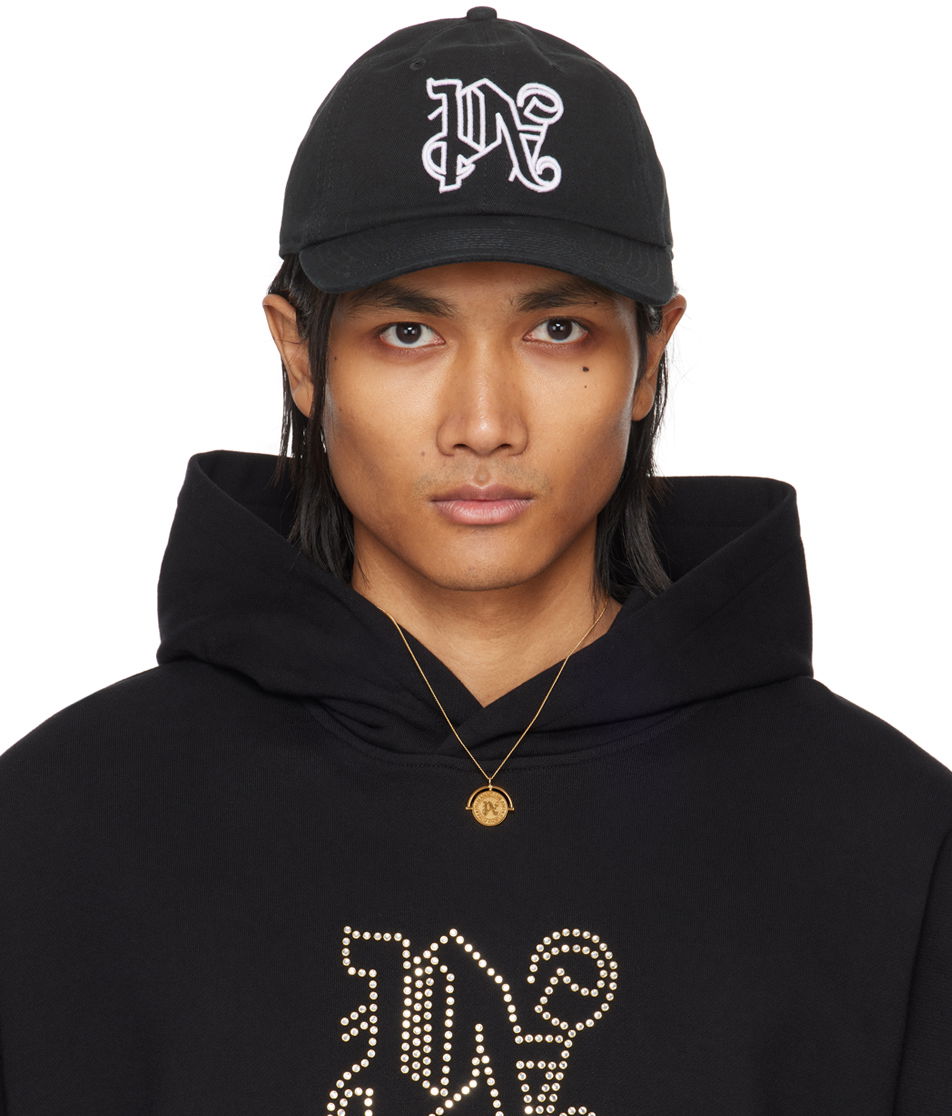 Kapa Palm Angels Monogram Cap Črna | PMLB094R24FAB0121001, 0