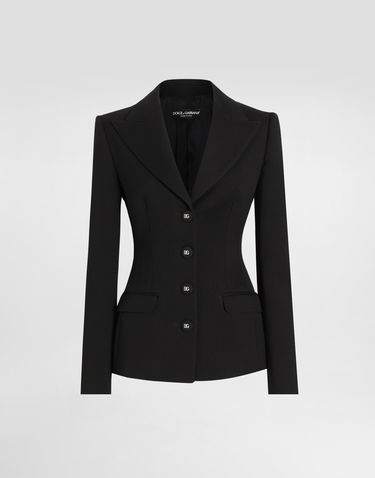 Jakna Dolce & Gabbana Dolce & Gabbana Single-Breasted Dolce Jacket Črna | F27DCTFUBGEN0000, 0