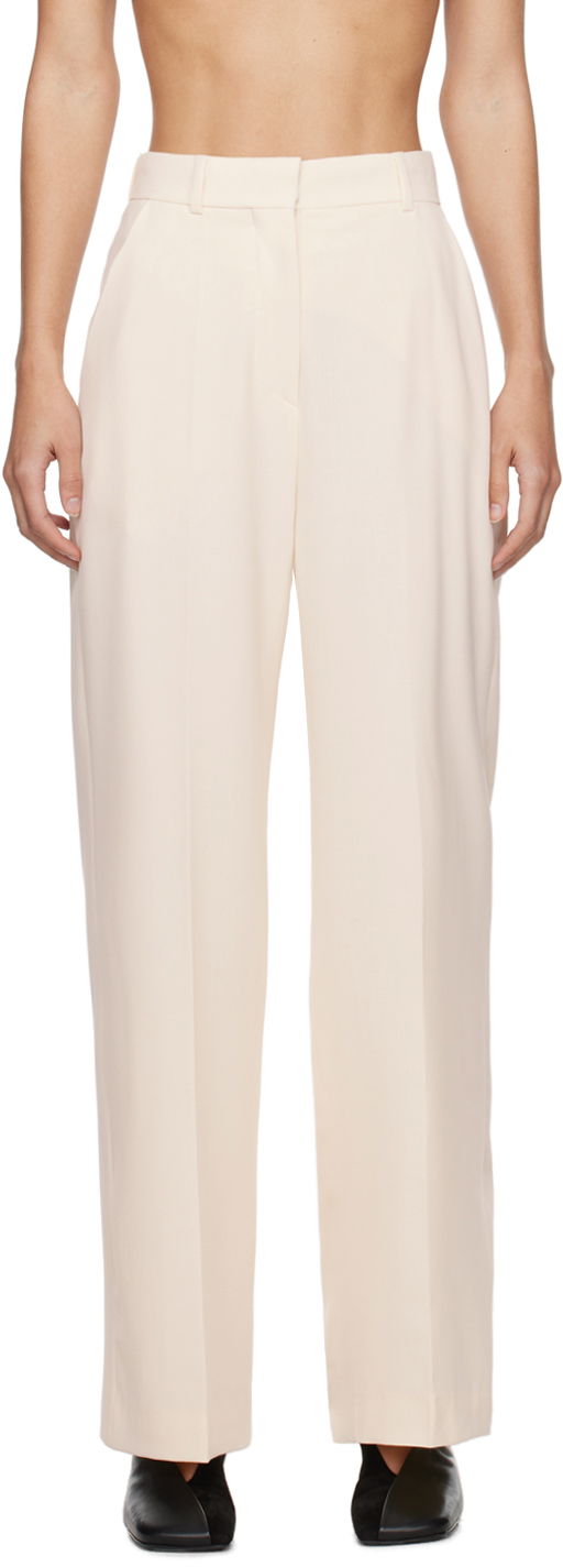 Hlače Nanushka Lanai Trousers Bela | NW24RSPA01471