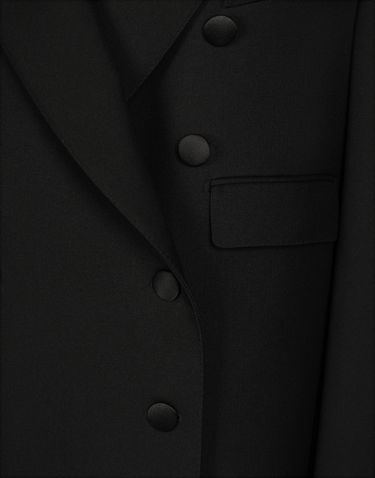 Plašči Dolce & Gabbana Long Double-breasted Tuxedo Coat Črna | F0W2HTFU272N0000, 2