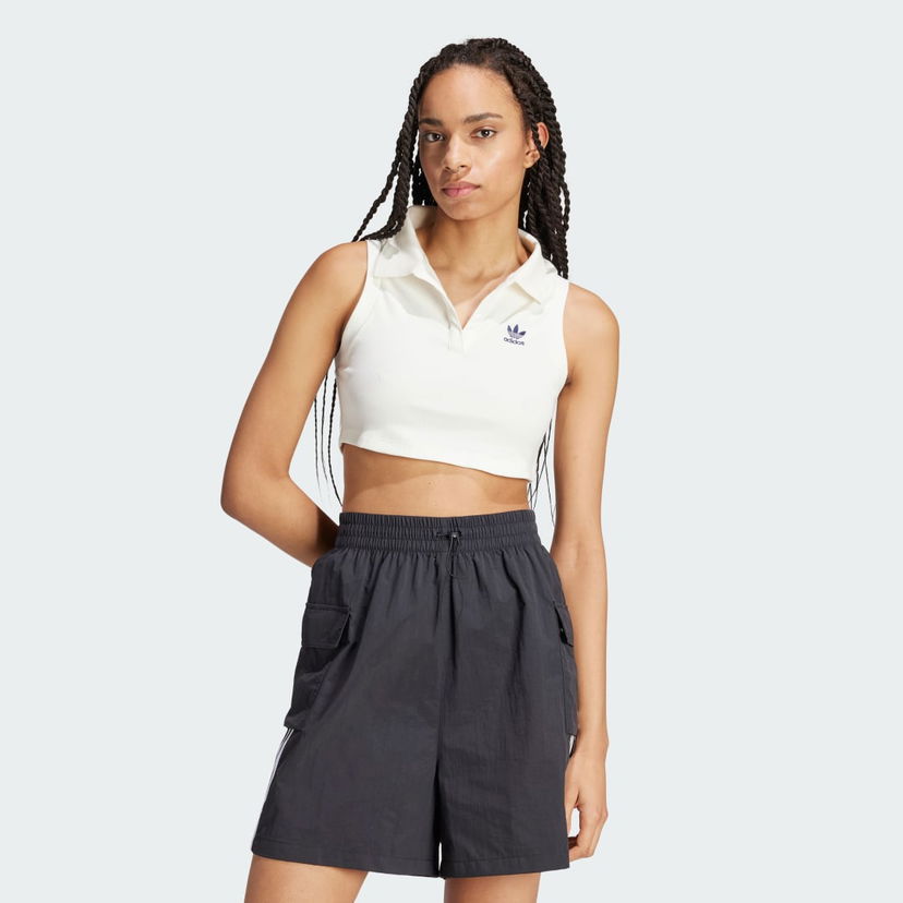 Krop-top adidas Originals Top Premium Originals Rib Bela | IT9858