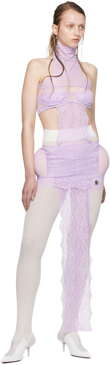 Obleke Jean Paul Gaultier Jean Paul Gaultier Shayne Oliver Edition Lace Minidress Lila | 24/27-F-RO167P-C047-29, 4