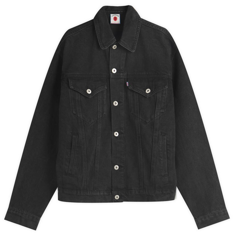 Jakna BBC IceCream ICECREAM Running Dog Denim Trucker Jacket, Size Large Črna | ICD25101-BLK