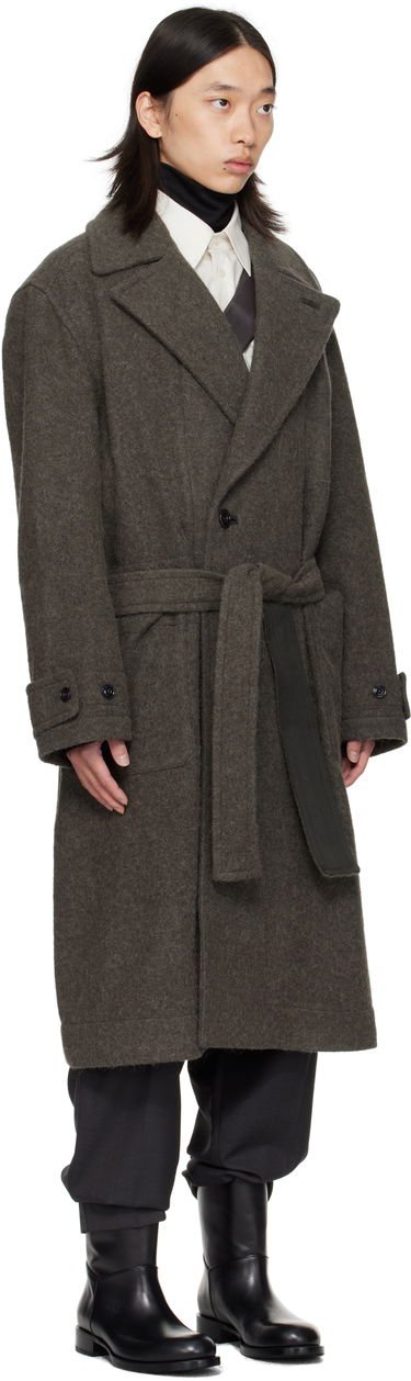 Plašči LEMAIRE Lemaire Soft Belted Coat Zelena | CO1135 LF504, 1