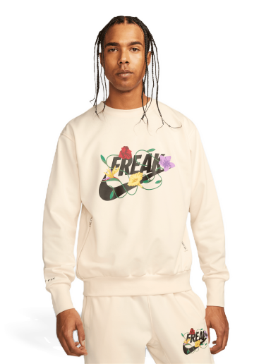 Pulover Nike Giannis Standard Issue Graphic Basketball Crew Bež | FJ9557-110
