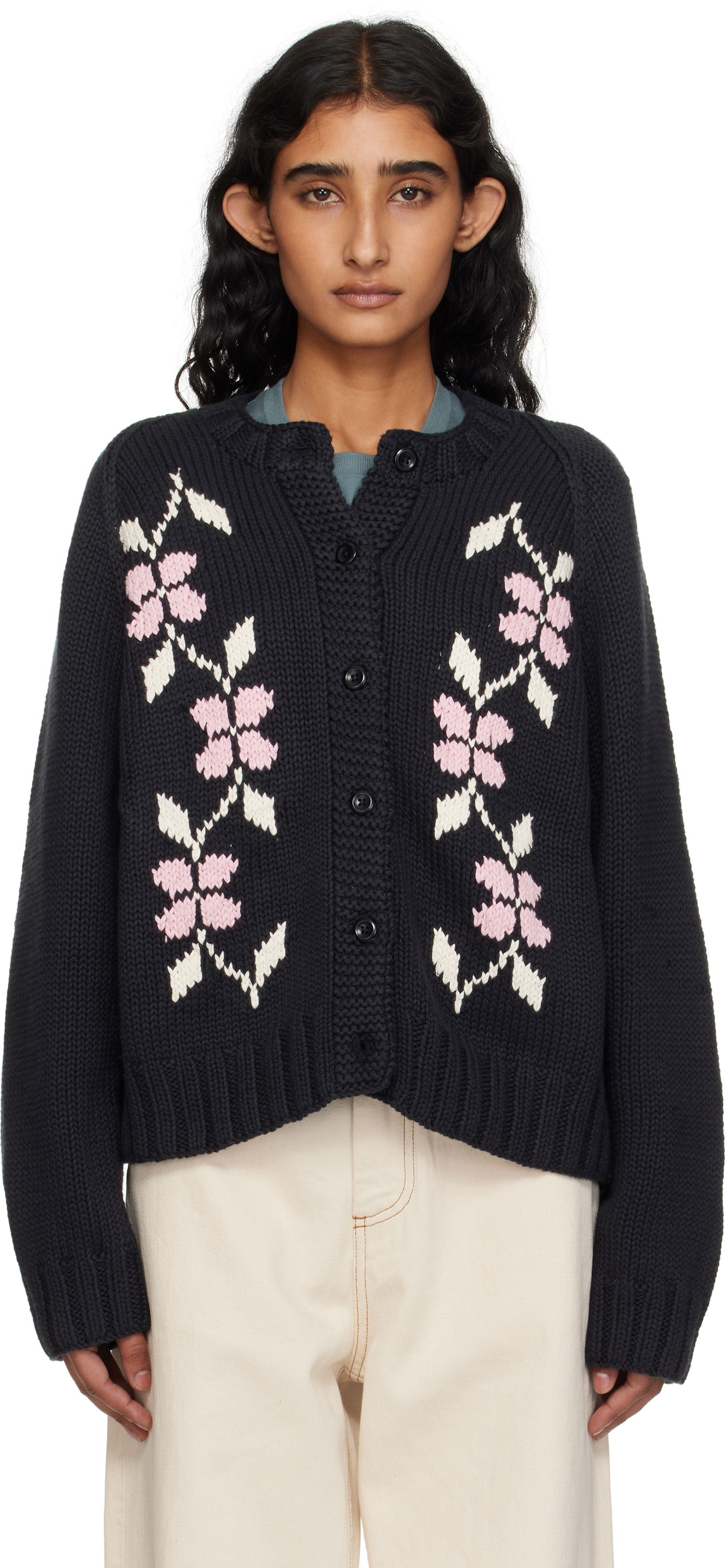 Pleteni pulover YMC YMC Atomic Knit Cardigan Črna | Q8YME, 0