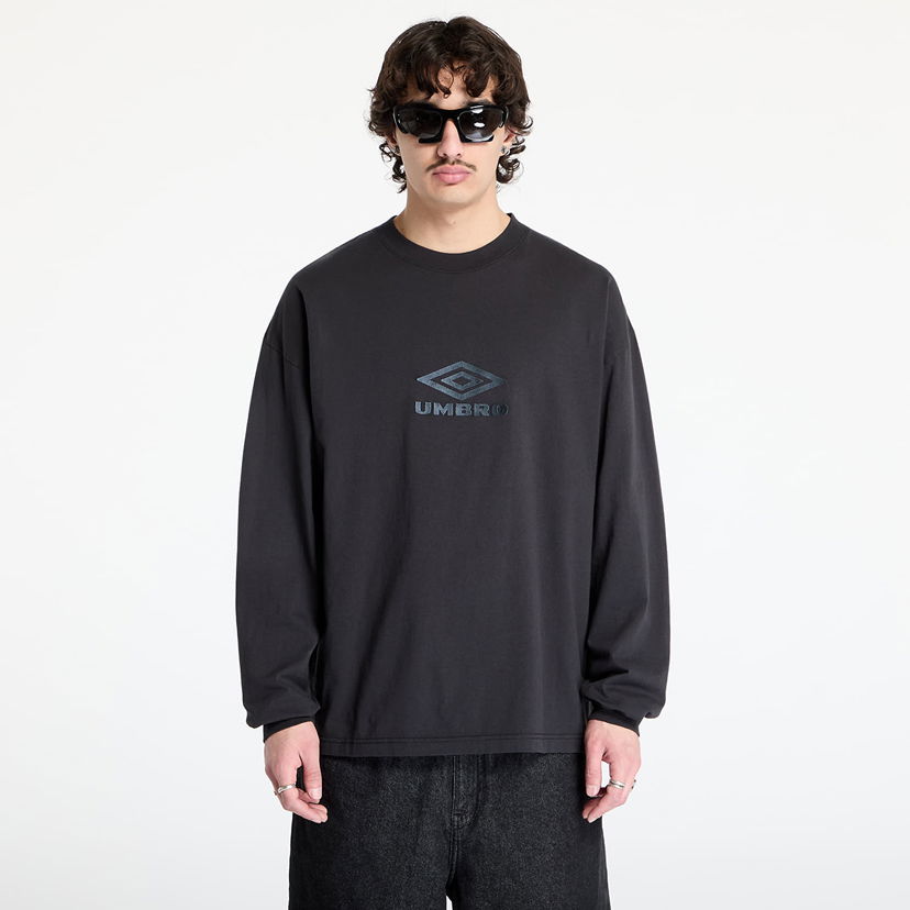 Pulover Umbro Umbro OG Logo Long Sleeve T-Shirt Črna | UBMW0237JY54 BLK0020