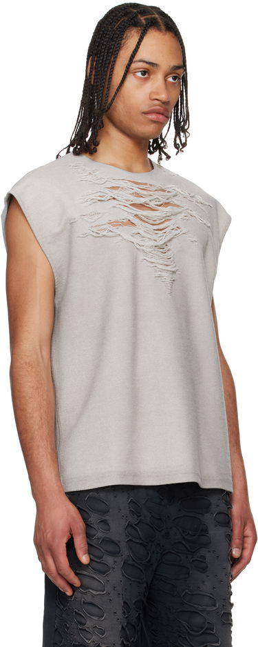 Majica brez rokavov Diesel Diesel S-Rub-SL Distressed Tank Top Siva | A19115-0PLAI-97C, 1