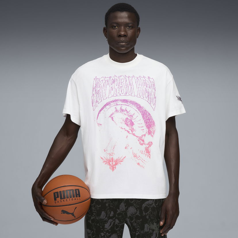 Majica Puma LaMelo World Tour-nament I T-Shirt Bela | 632372_01