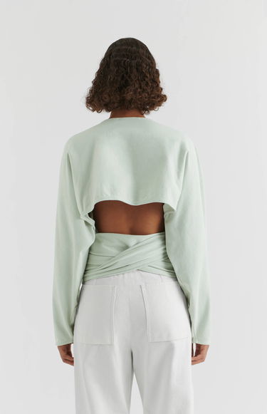 Pulover AXEL ARIGATO Drape Tie-Front Zelena | A2112002, 3
