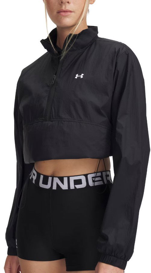 Vetrovka Under Armour Under Armour UA Rival Woven HZ Anorak Cropped Jacket Črna | 6000279-001