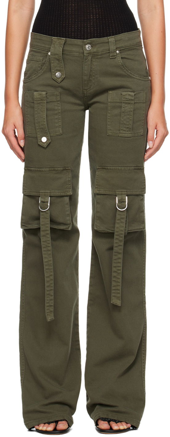 Cargo hlače Blumarine Cinch Strap Cargo Pants Zelena | A322J104A