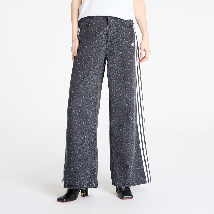 Kavbojke adidas Originals adidas Originals Loose Leopard Print Pants Siva | KA2679
