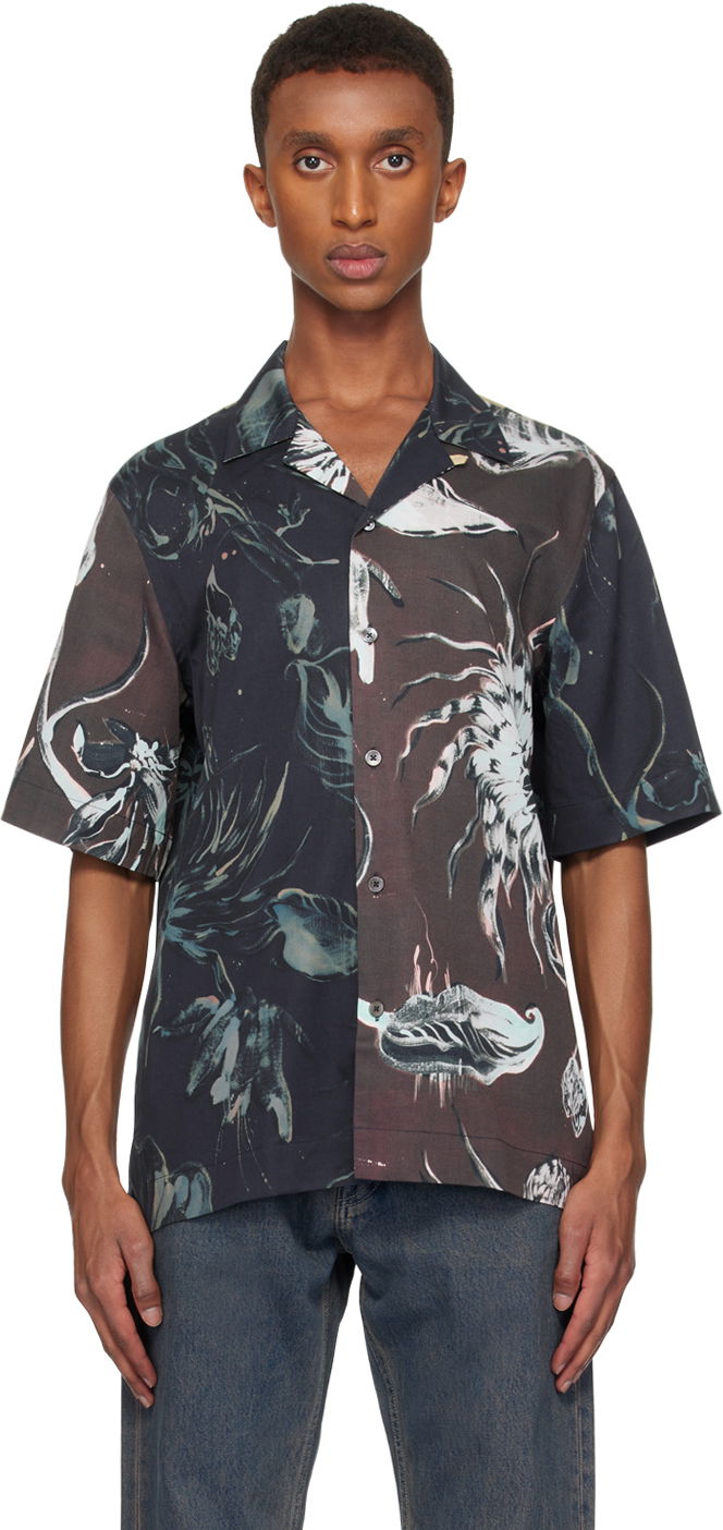 Srajce Paul Smith Paul Smith Mixed Panel Thistleberry Print Shirt Večbarvna | M1R-905UM-N02517-47