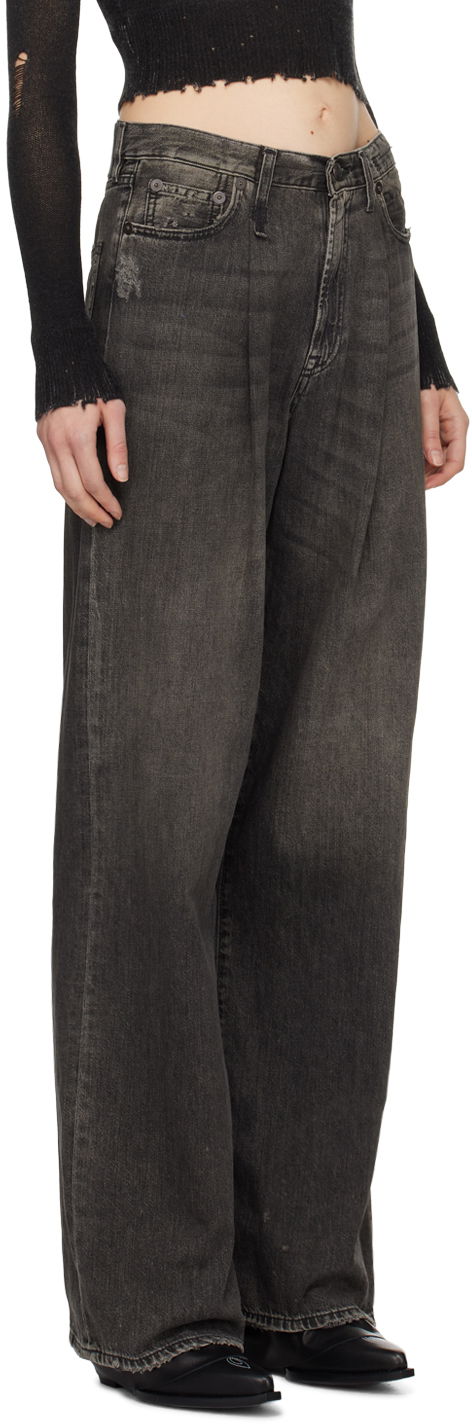 Kavbojke R13 R13 Damon Pleated Jeans Siva | R13W3147-D019A, 1
