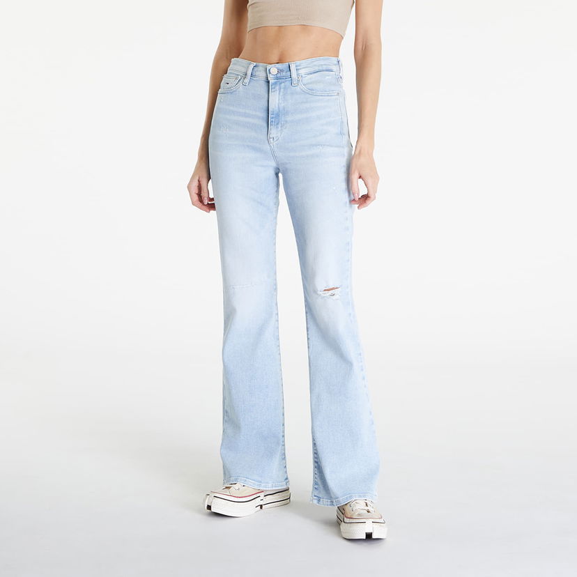 Kavbojke Tommy Hilfiger Sylvia High Rise Skinny Flared Jeans Denim Light Modra | DW0DW18332 1AB