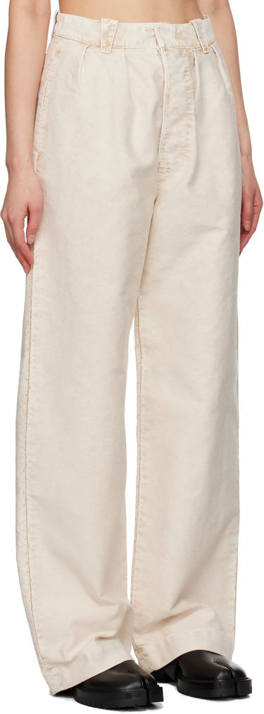 Hlače Maison Margiela Maison Margiela Wide-Leg Trousers Bež | S51KA0600 S76543, 1