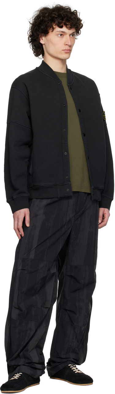 Bomber jakna Stone Island Stone Island Diagonal Fleece Old Effect Bomber Jacket Črna | K1S15 6100034 S0045, 4