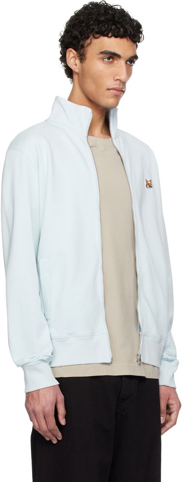 Pulover MAISON KITSUNÉ Maison Kitsuné Fox Head Patch Full-Zip Sweatshirt Modra | OM02134KM0001, 1